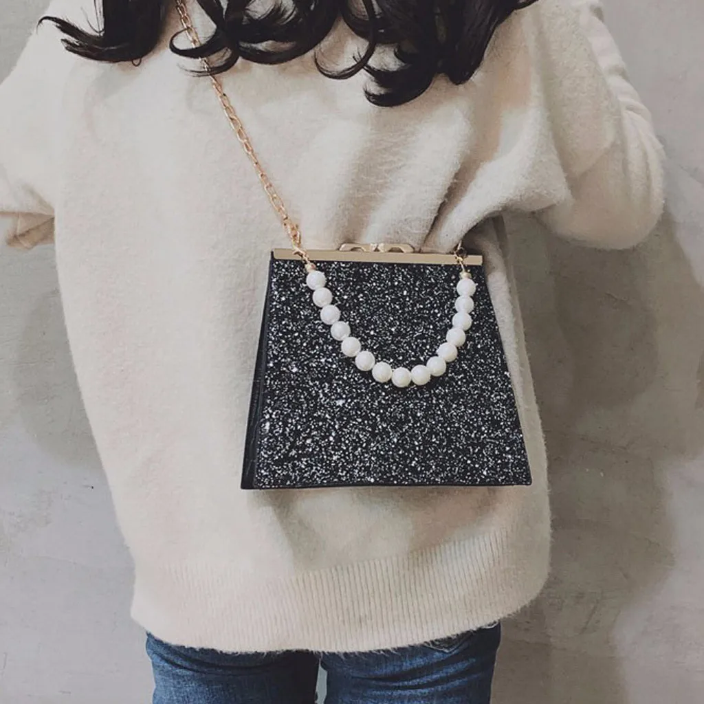 Сумки-мессенджеры, модные женские жемчужные сумки через плечо, кожаные цветные прозрачные перламутровые сумки-мессенджеры на цепочке, Dropship May7
