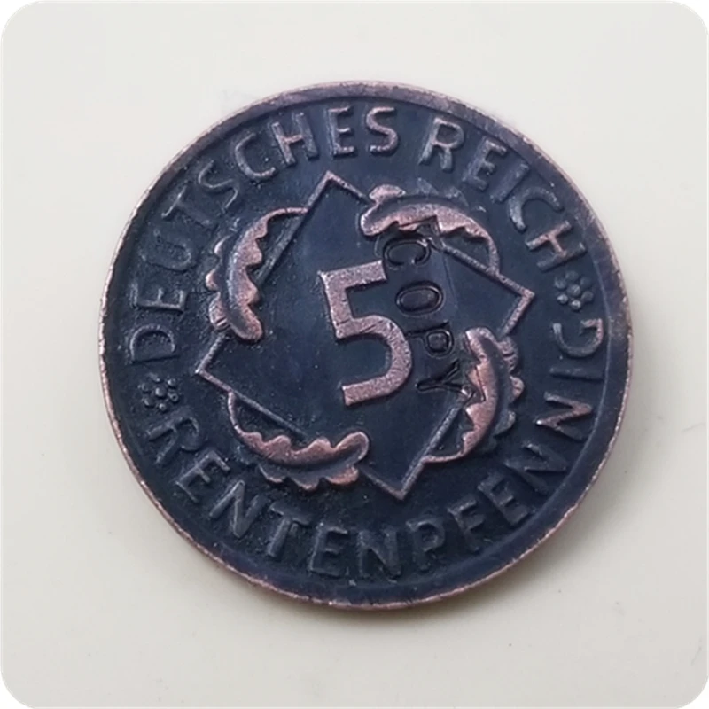 1923 г, 1925F Германия 5 Rentenpfennig копия монет памятные монеты художественная коллекция