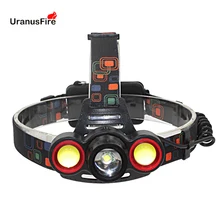 1600LM фара 1x XML-T6+ 2x XPE светодиодный фонарь масштабируемый налобный фонарь эластичная повязка на голову 18650 автомобильное зарядное устройство от сети переменного тока с usb-разъемом для наружного использования