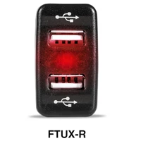 Высокая стоимость-эффективная 12-24 в двойной порт USB Автомобильное зарядное устройство с светодиодный светильник 5 в 4.2A быстрое автомобильное зарядное устройство для Toyota Corolla/Prado/eiz - Название цвета: FTUX-R
