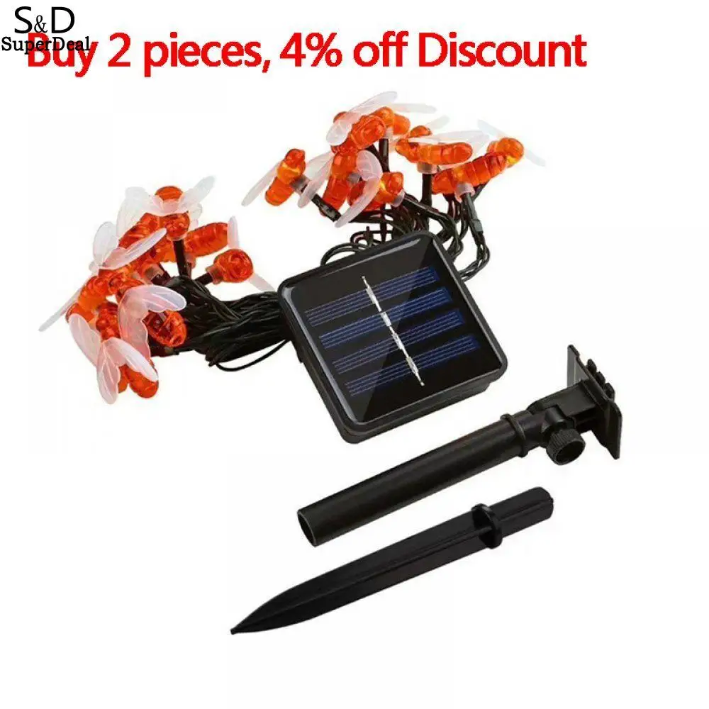 Cute Gardens Holiday String Chirstmas Powered Lights For Lights Waterproof String Honeybee Homes LED Decoration Wedding Solar 30