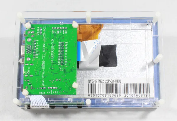 " TFT ЖК-экран 800X480 ЖК-плата контроллера с прозрачным чехлом для Raspberry Pi B