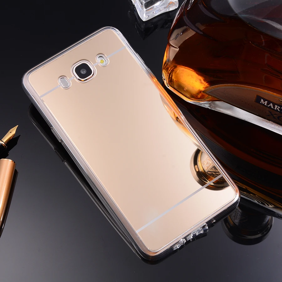 Зеркальный чехол для samsung Galaxy J1, J3, J5, J7,, Ace, Мягкий ТПУ, задняя крышка, чехол s для Galaxy J120, J2, J510F, SM-J710F, чехол для мобильного телефона