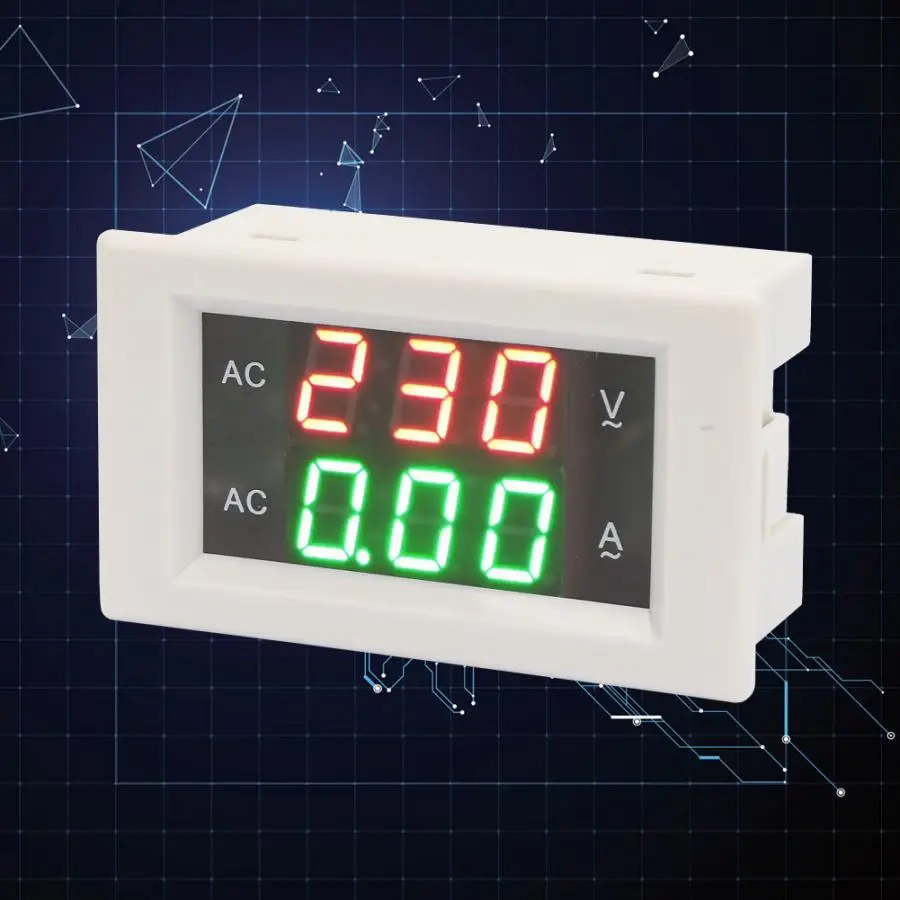 Белый YB4835VA Высокая точность DC Цифровой дисплей двойной измеритель Амперметр Вольтметр