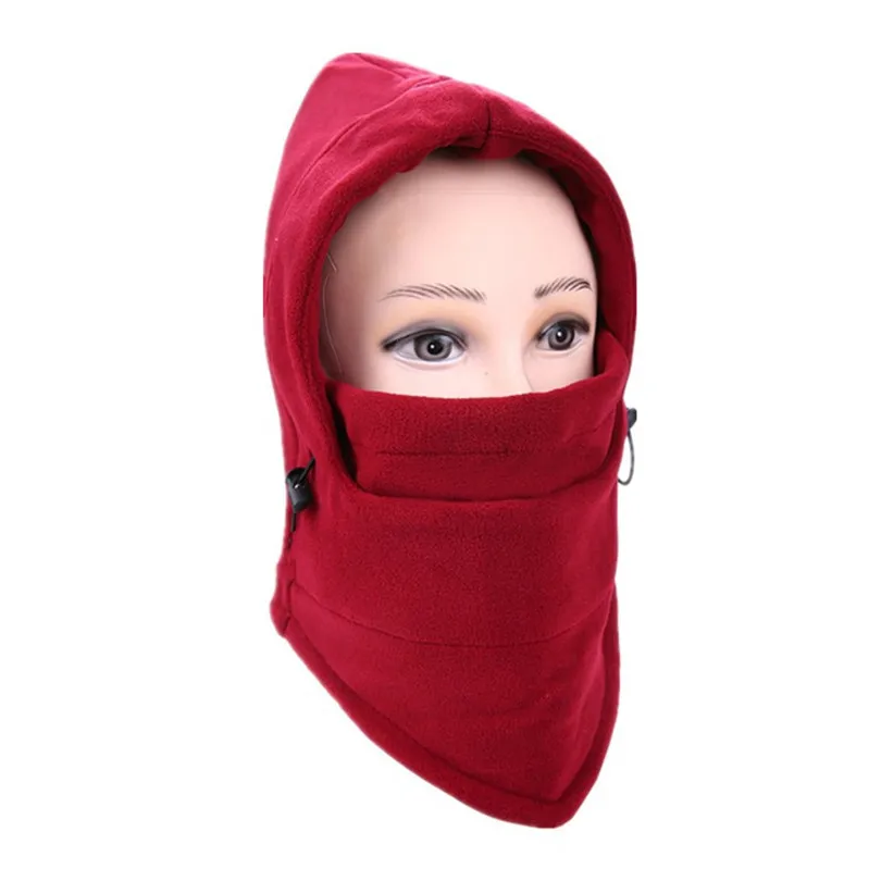 YSDNCHI унисекс Зимние шапки женские Skullies мужские в масках теплые для верховой езды однотонные тренировочные шапки s Шерсть флисовые сноуборд кепка 9 цветов - Цвет: MA065 Wine red