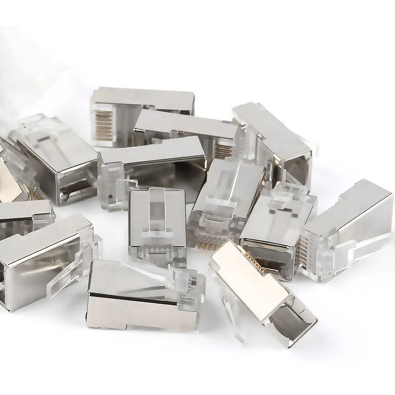 50 шт. RJ45 Cat6 Cat6a щит Экранирование сети инструменты для наращивания волос Plug терминалы модемный кабель адаптер MAL999