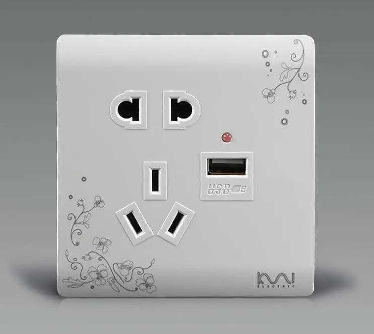 Розетки пять отверстий с USB разъем универсальный разъем
