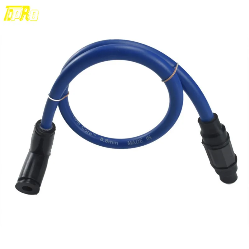 High Performance 8.8mm Motorcycle Spark Plug Wire Twin Core Dual Firing Path Assembly For GY6