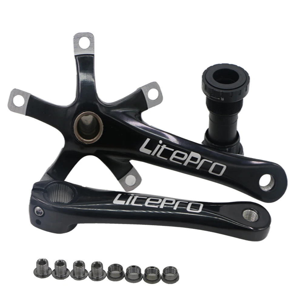Litepro 130BCD Кривошип с кронштейном SP8 велосипедный шатун части 130 BCD одна ковка интегрированный складной велосипед сплайн шатун