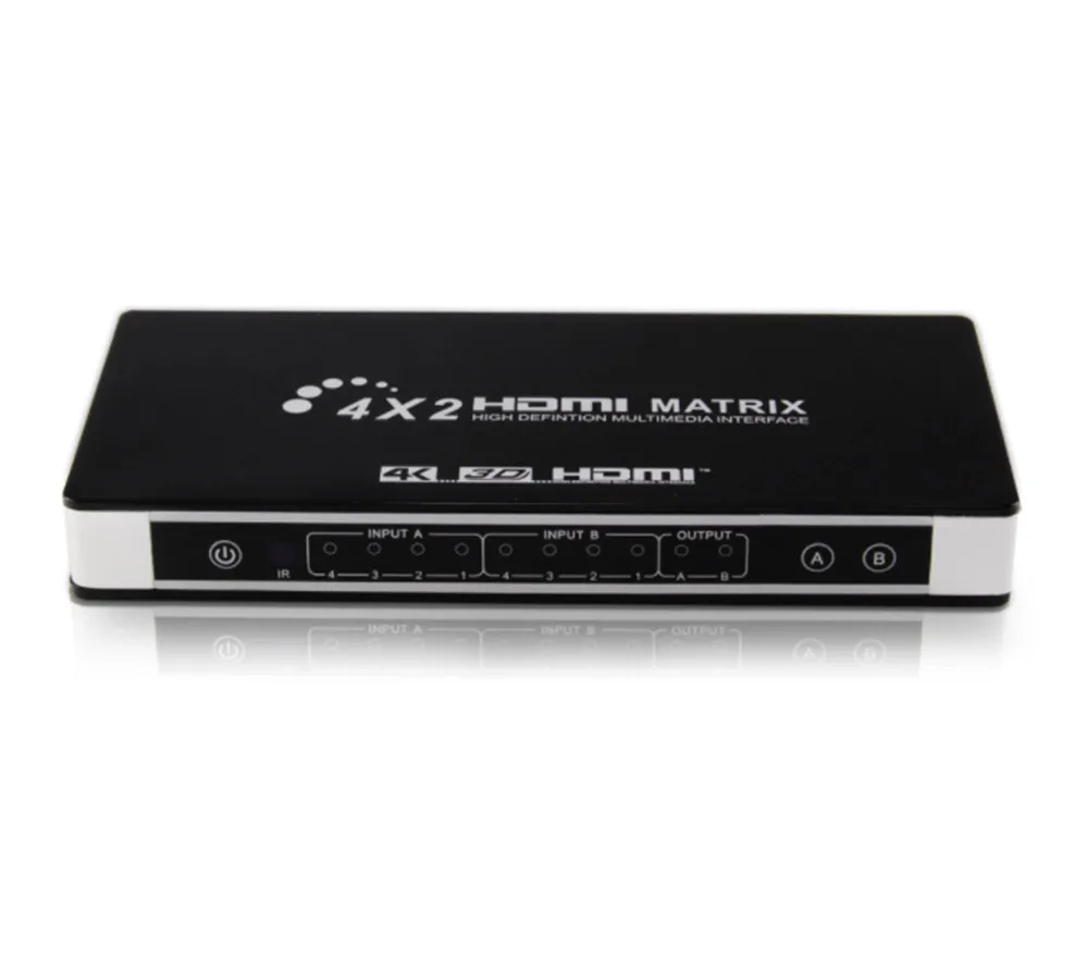 1,4 версия HDMI4X2 Матрица HDMI четыре в два из EDID переключатель аудио Разделение 4K HD матрица