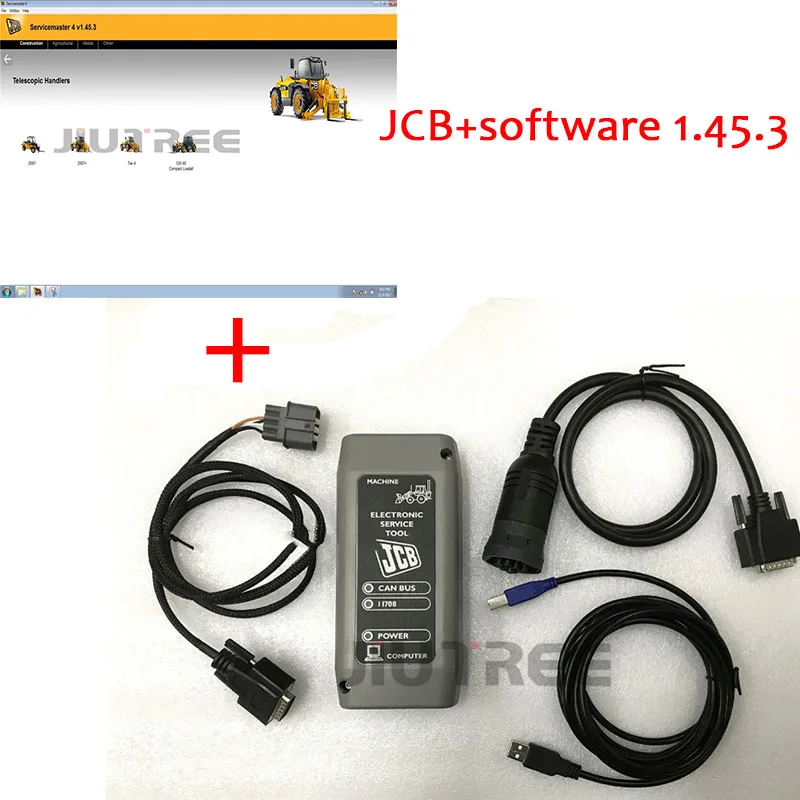 Тяжелое оборудование грузовик диагностический инструмент для jcb адаптер Электронный сервис набор инструментов(сервис Мастер 4) с программным обеспечением v1.45.3