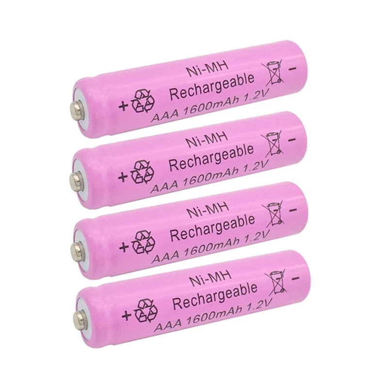 4pcs 1600mah Cncool 12 шт AAA Ni-MH аккумуляторная батарея 1,2 V 7# перезаряжаемая 1800mAh 3A нейтральная аккумуляторная батарея - Цвет: 4pcs 1600mah