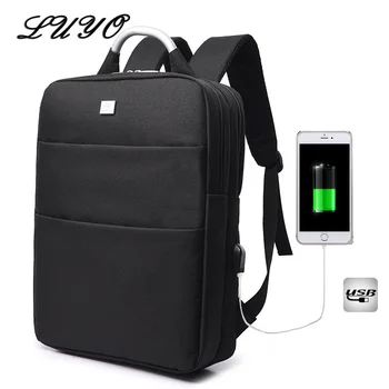 

LUYO 15.6 Inch Unisex Laptop Best Anti-theft Usb Charging Travel Backpack Schoolbag Women Male Leptop Bagpack Bags For Teenagers