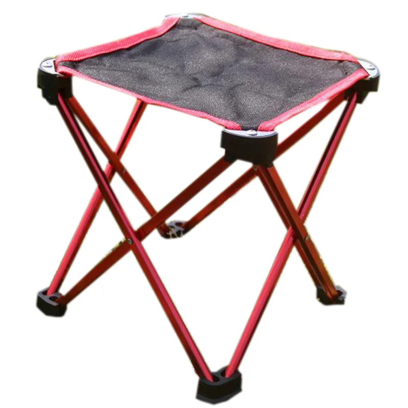 Red and black Открытый складной стул для рыбалки ультра легкий портативный складной Кемпинг Пикник рыболовный стул с сумкой - Цвет: Red and black