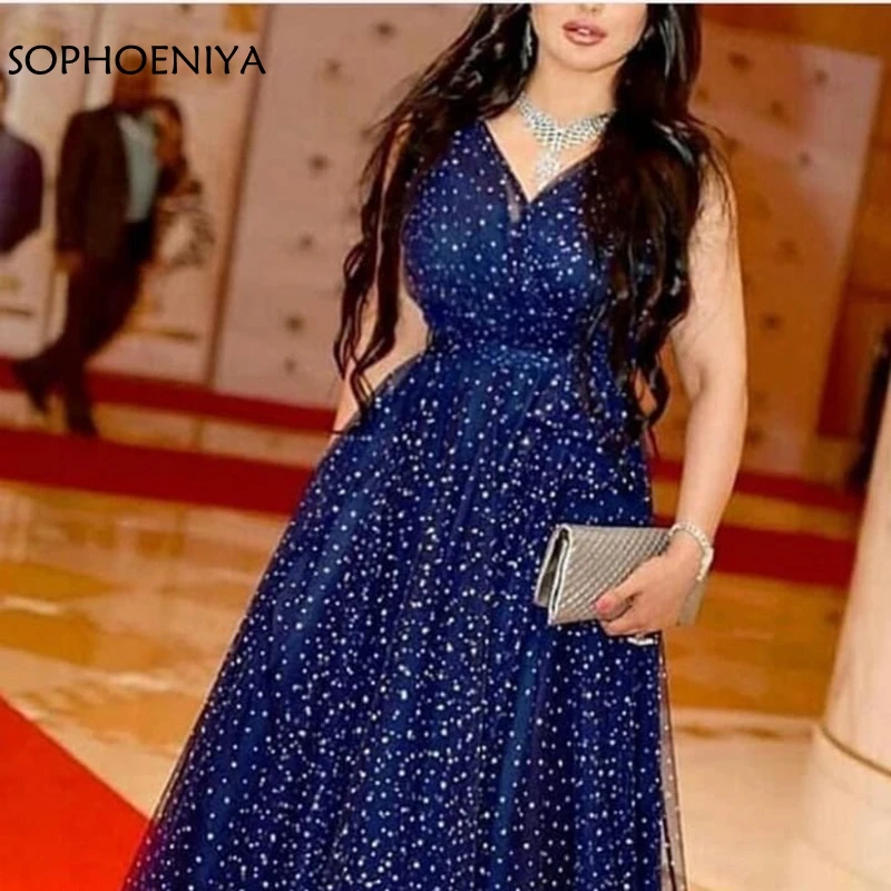 

New Arrival Royal Blue Lace evening dresses 2019 Dubai Arabic Evening gowns abiye formal dress Party gown