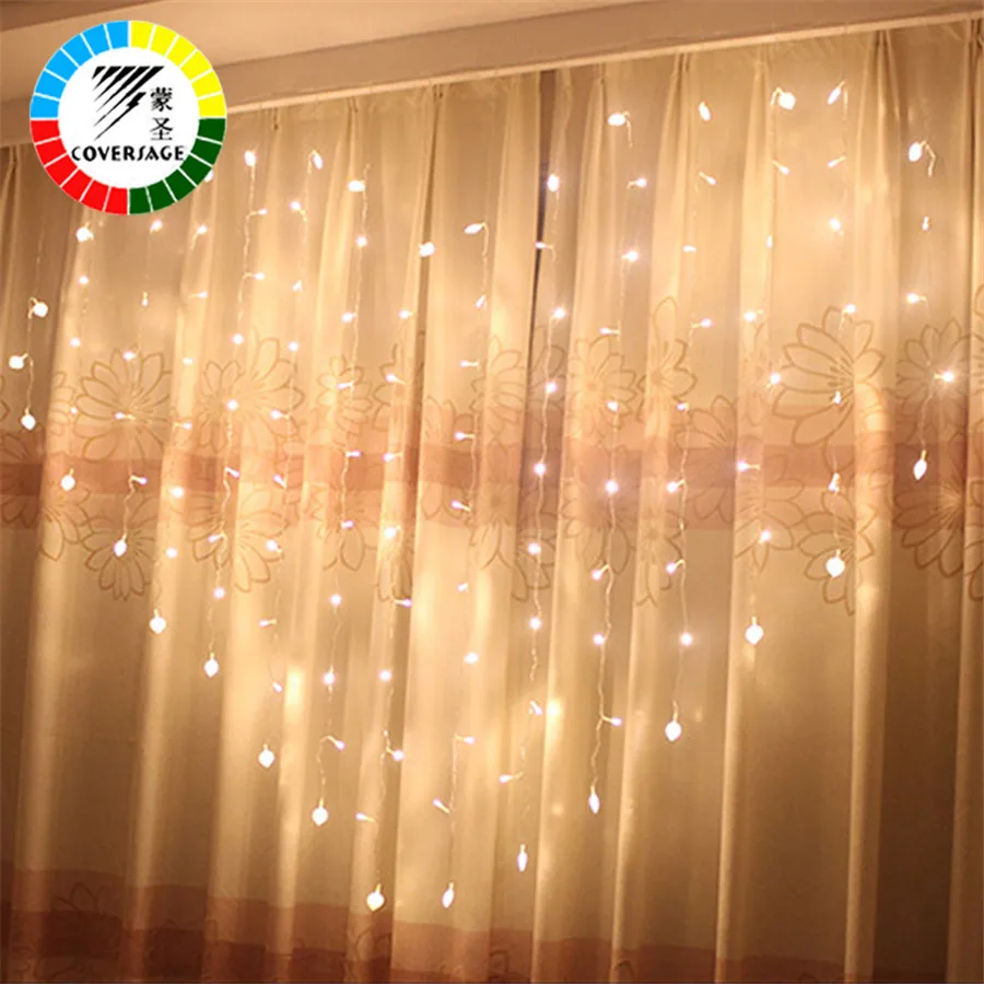 

Coversage Heart Shape Fairy String Lights Wedding Curtain Outdoor Christmas Decorative String Fairy Curtain Garlands Lights