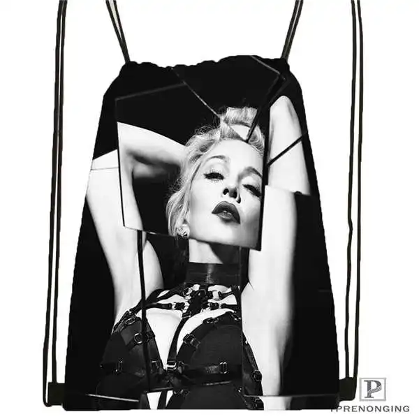 Изготовленная на заказ Мадонна походная сумка на шнурке милый рюкзак для детей(черная спинка) 31x40 см#180531-03-49 - Цвет: Drawstring Backpack