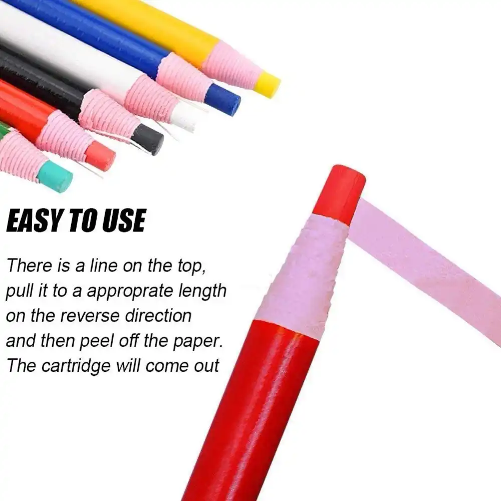 crayon /à la cire pour la couture crayons /à tissu solubles dans leau 6 couleurs sans d/écoupe pour la confection de crayons Chinagraphe Crayons /à craie pour tissu marqueurs de graisse