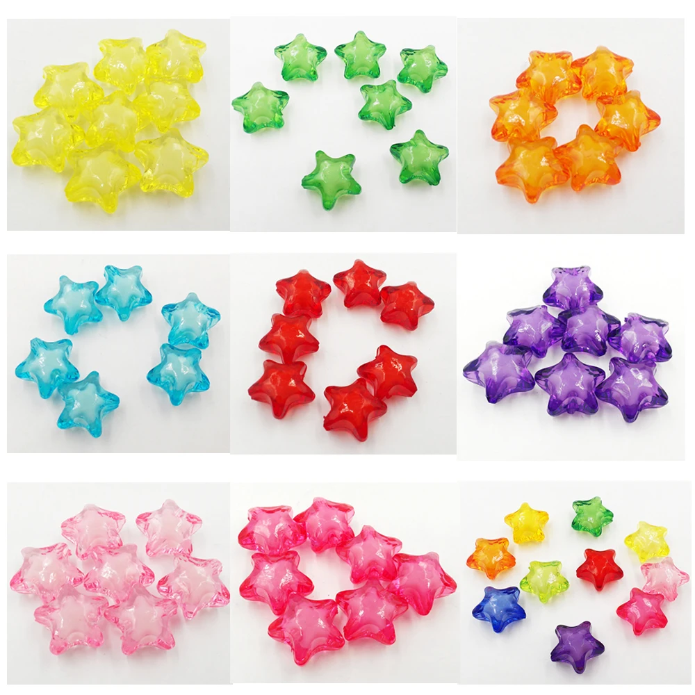 12 мм/16 мм/20 мм массивные прозрачные бусины в форме звезды|star beads|bead in beadbeads transparent |
