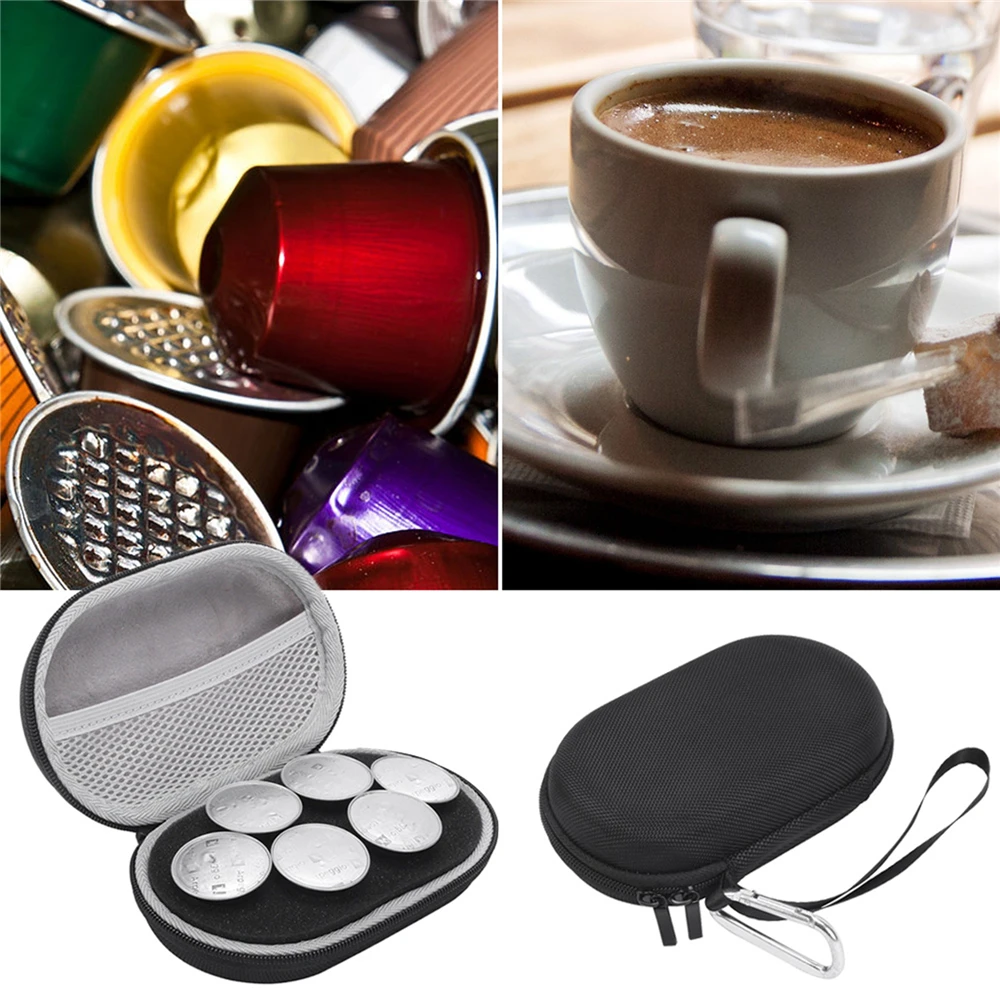 Дорожная сумка для хранения, чехол для 6 шт. капсулы Nespresso coffee Pods, полный защитный чехол, чехол для кофейных капсул