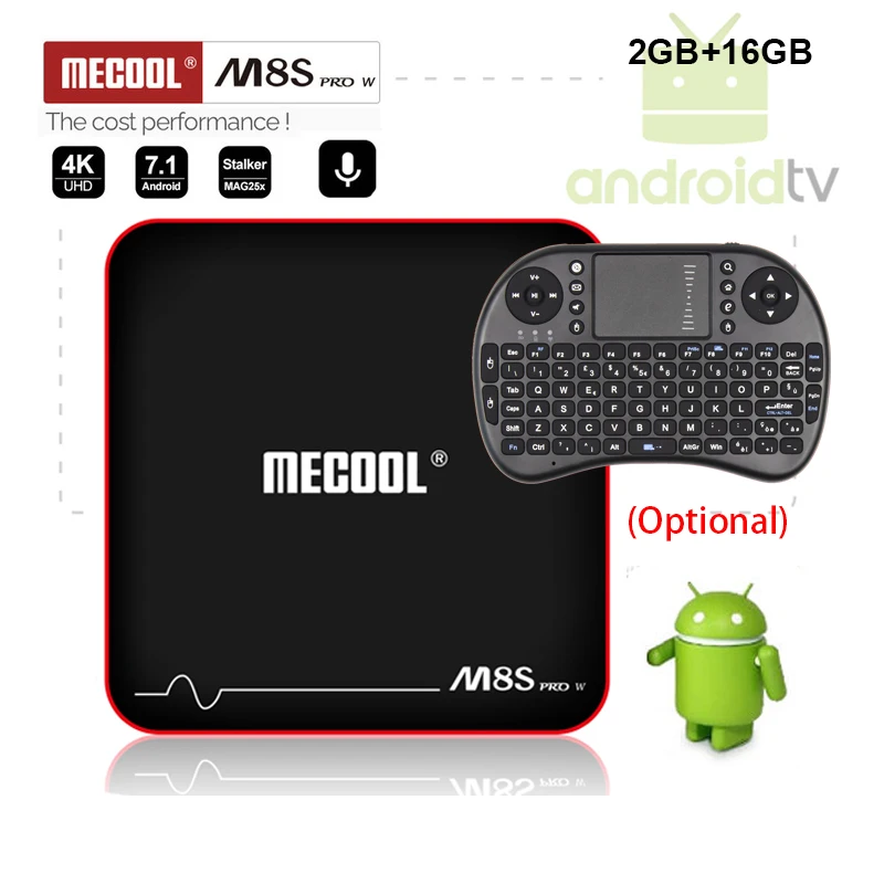 

MECOOL M8S PRO W Smart TV Box 2GB/16GB Android 7.1 Amlogic S905W Quad Core Media Player Voice Control 2.4G WiFi 4K Set Top Box