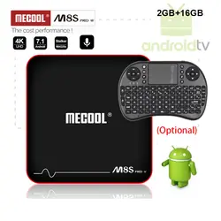 MECOOL M8S PRO W Smart ТВ Box 2 GB/16 GB Android 7,1 Amlogic S905W 4 ядра Media Player голос Управление 2,4G Wi-Fi 4 K Декодер каналов кабельного телевидения