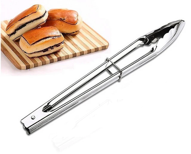 

BBQ Kitchen Cooking Food Serving Utensil STAINLESS STEEL SALAD TONGS