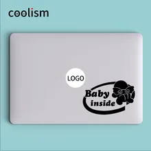 Наклейка для ноутбука "Baby Inside" с юмором, наклейка на MacBook Air 13 Pro retina 11 12 15 дюймов, hp Mi Mac Book, наклейка для ноутбука