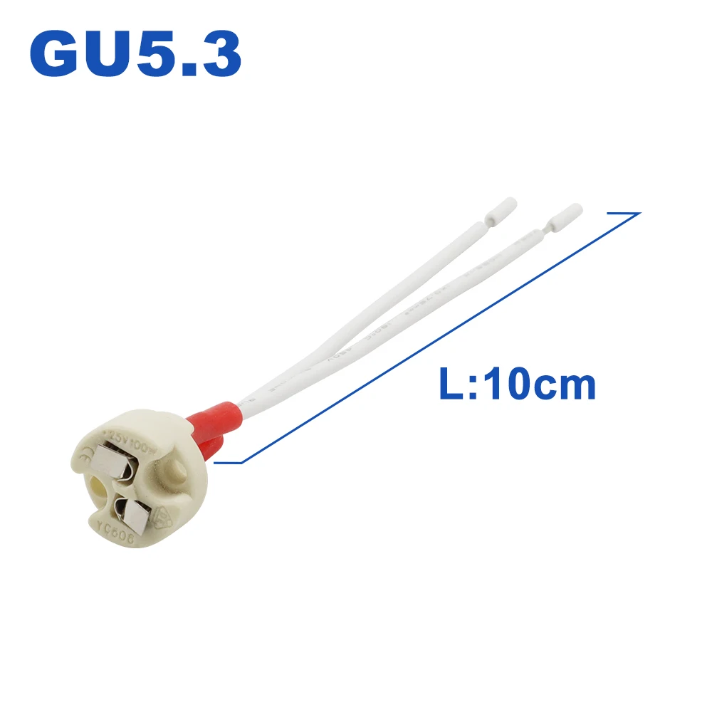 4 шт./лот GU5.3 GU10 цоколь лампы MR16 G4 T8 держатель провода соединитель адаптер E27 E14 электрический светильник керамический патрон - Цвет: GU5.3