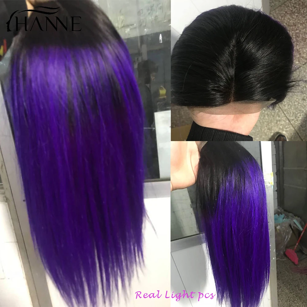 HANNE 4*4 кружевные человеческие волосы для черных женщин Remy бразильские прямые
