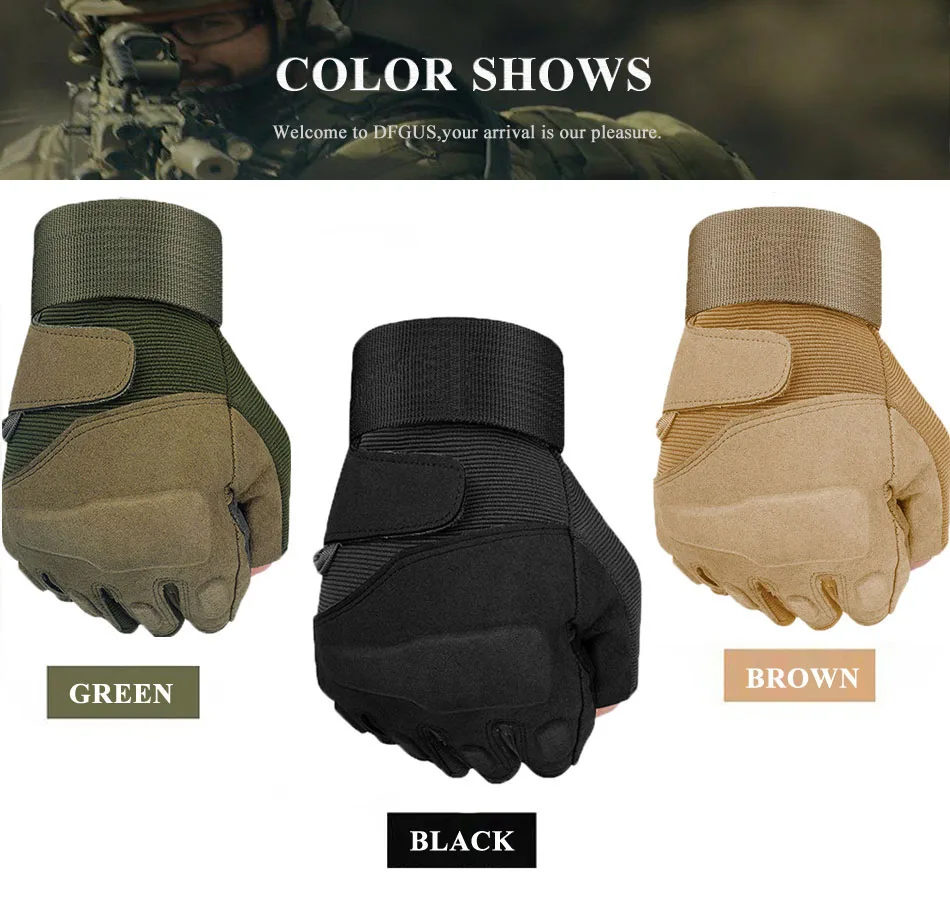 Тактические перчатки с твердыми костяшками без пальцев военные армейские велосипедные перчатки для стрельбы в Пейнтбол страйкбол мотоциклетные перчатки с половинными пальцами мужские и женские