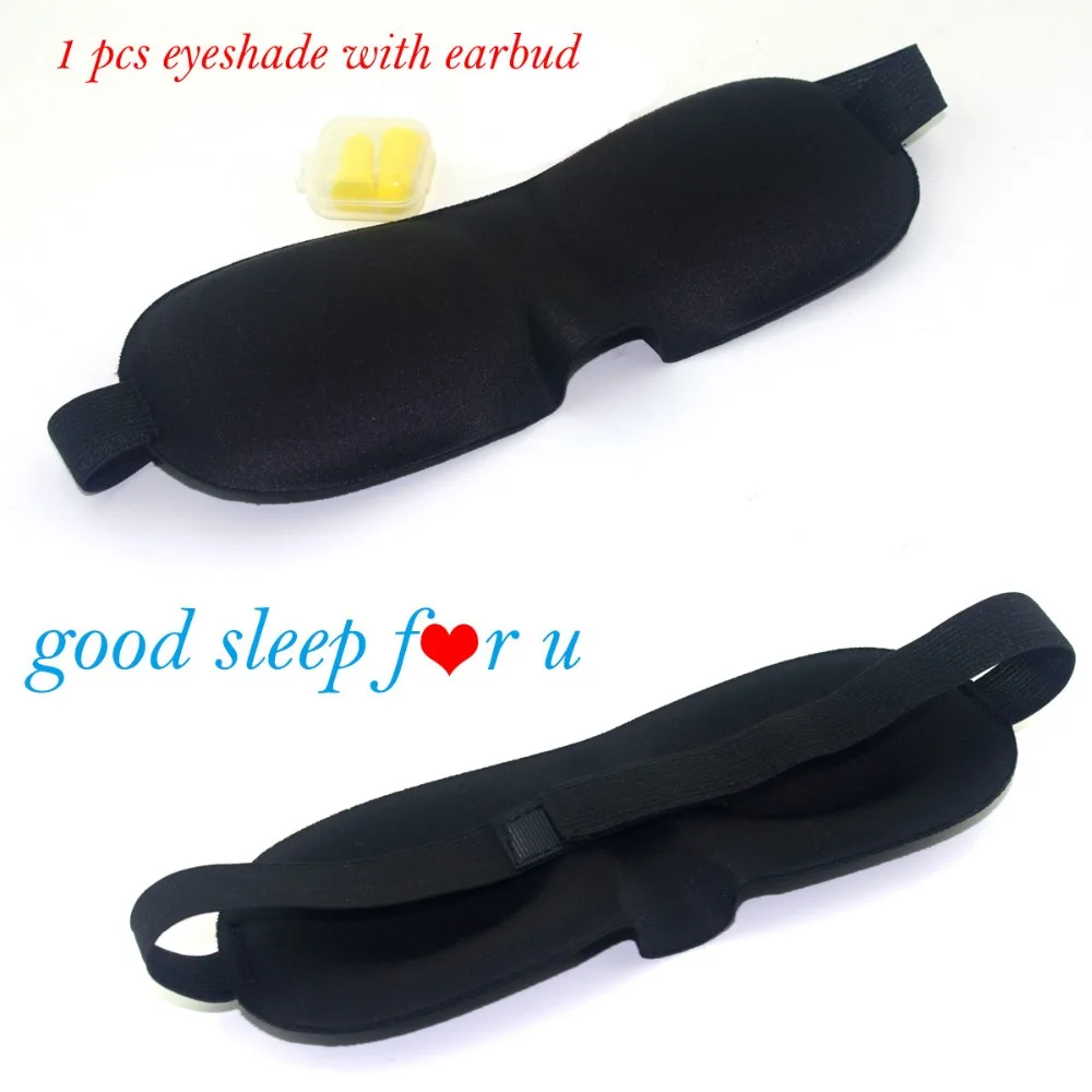 Grinigh 3D Eye Cover Sleep Mask with Ear Plugs Peace and Quiet All Night Eyeshade with Earplugs