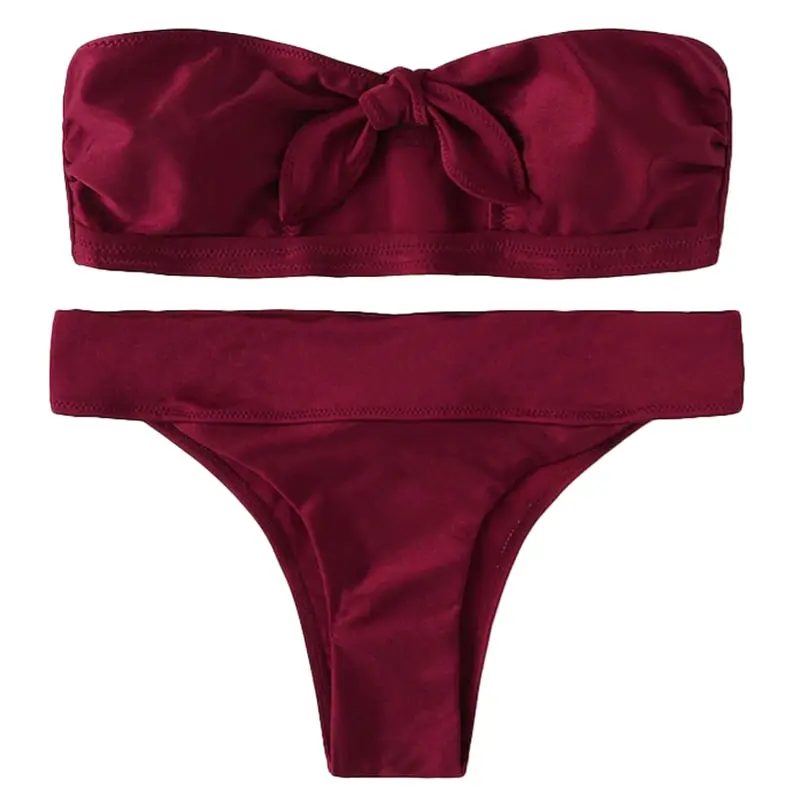 maroon bathing suit