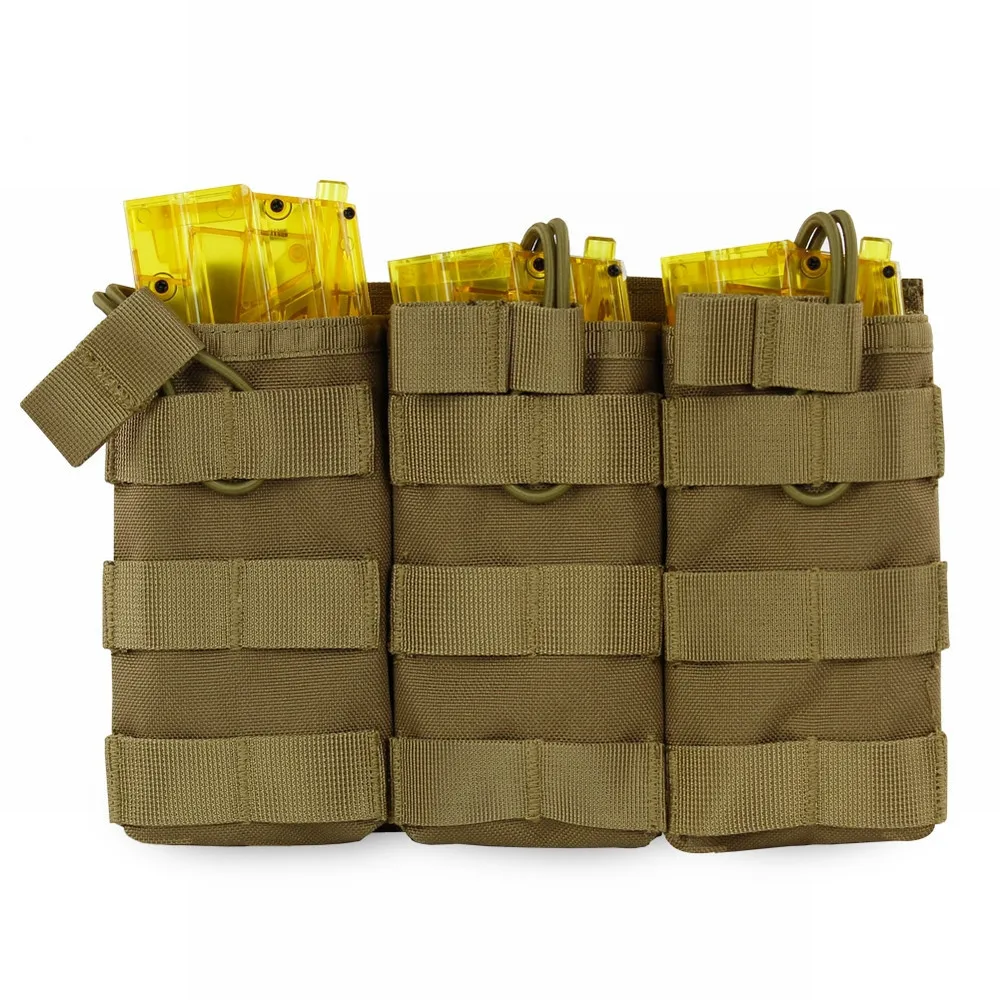 Tactical Open Top Magazine Pouch Molle Triple Vest Accessory Bag Combat