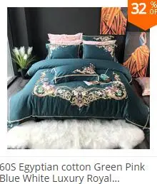 Cheap Champagne Blue White Luxury Royal Embroidery 100S Egyptian Cotton Palace Bedding Set Duvet Cover Bed sheet/Linen Pillowcases 10