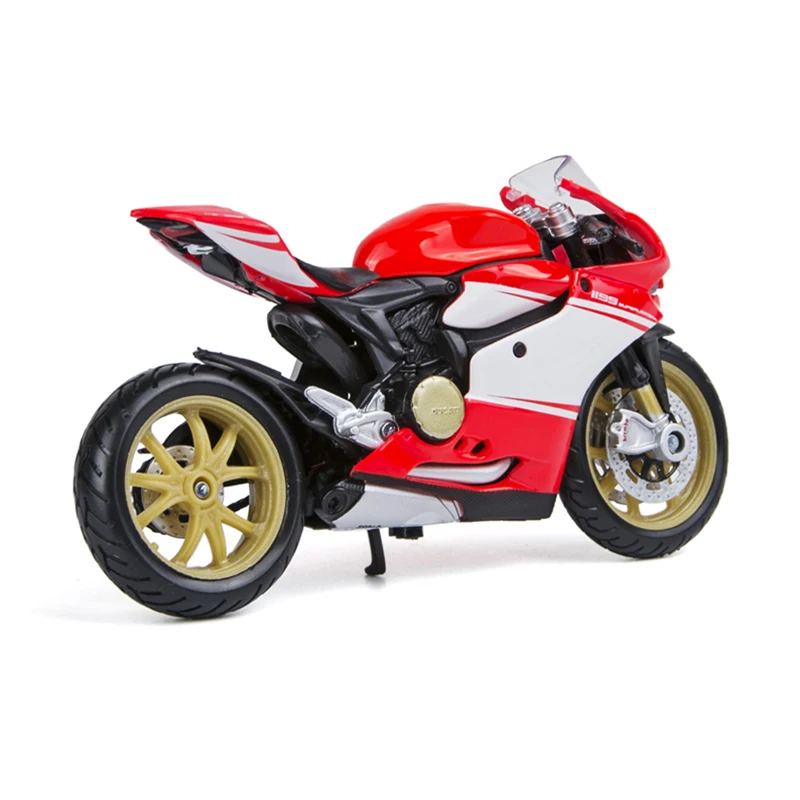 Maisto 1:18 мото модели Ducati 1199 Superleggera красного и белого цвета, Мотоцикл Модели Diecast миниатюрный Race игрушка для Коллекция подарков