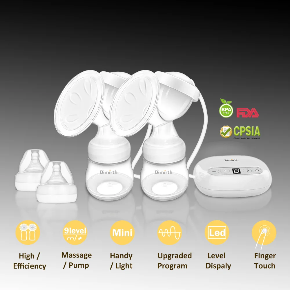 

Double Electric Breast Pump Powerful Intelligent Automatic Baby Breast Feeding Milk Extractor With USB BPA free breast pump