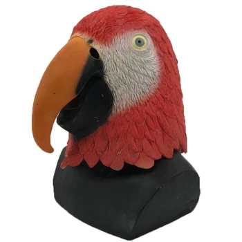 

Realistic red parrot full head bird costume latex mask
