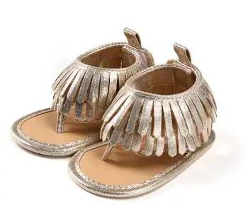 

2019 hot sale kid crib sandal shoes Leather Tassels Baby Girl Soft Sole Toddler Shoe Tassels Non-slip fashion Sandals Moccasin