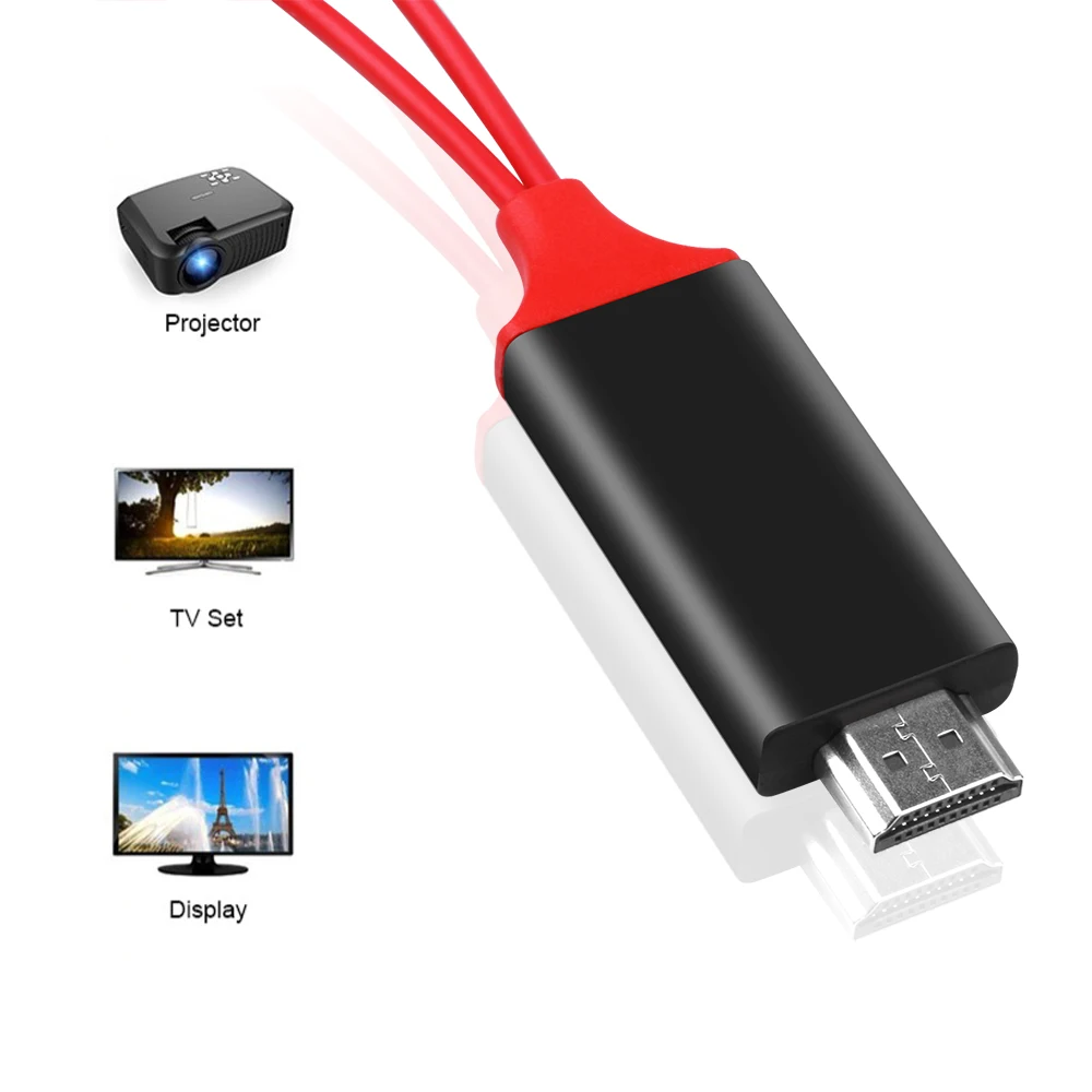 Kebidu 1,8 м 8 Pin к HDMI кабель HD 1080P HDMI конвертер адаптер USB кабель для передачи данных кабель для HD ТВ цифровой AV для iPhone IOS