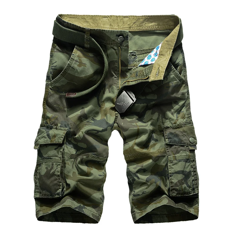 New 2016 Brand Mens Casual Camouflage Loose Cargo Shorts Men Large Size Multi pocket Military Short
