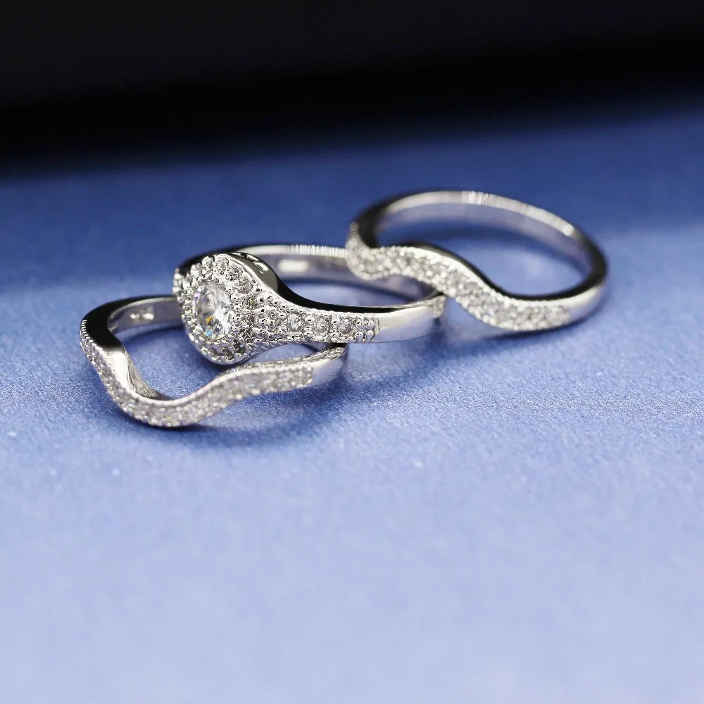 EUA STOCK Uloveido anillos de boda para mujeres anillo de compromiso  femenino 3 uds conjunto de anillos accesorios de joyería de decoración para  mujeres RA0346|Anillos| - AliExpress
