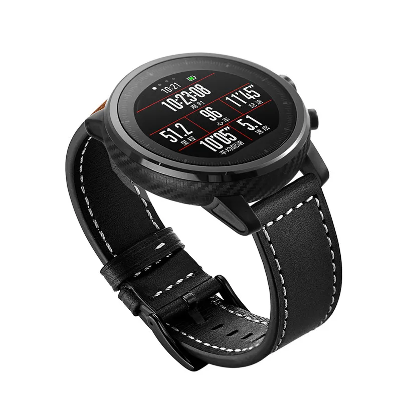 Для Xiaomi Huami Amazfit Stratos pace 2 2S 3 ремешок Смарт часы кожаный браслет для Gear S3/Ticwatch/Moto 360