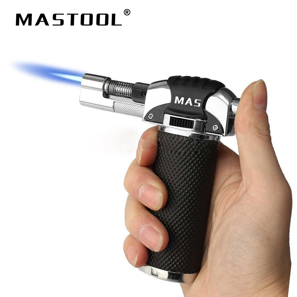 

Inflated Flame Gun Butane Lighter Burning Electricity Ignite Welding Outdoor Camping BBQ Brazing Gas Torch Adjustable Flame