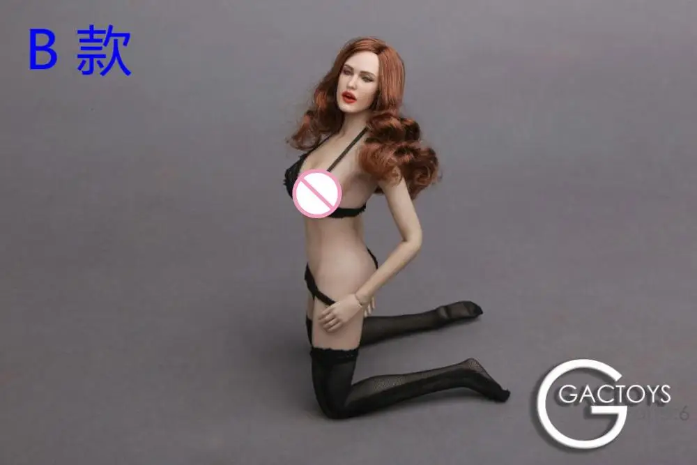 1/6 женская голова Лепка GC017 с выражением лица для 12 дюймов модель фигурки