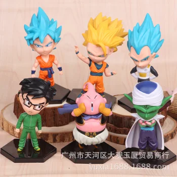 

6pcs/set Dragon Ball Z Goku Majin Buu Vegeta Anime Action Figure PVC New Collection figures toys Collection for Christmas gift
