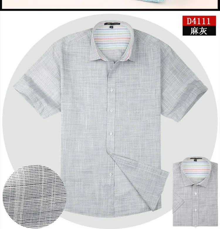 Брендовые высококачественные льняные мужские рубашки с коротким рукавом, мужские повседневные деловые рубашки, льняная рубашка для мужчин, camisa masculina