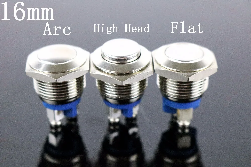 

16mm Start Horn Button Momentary Stainless Steel Metal Push Button Switch