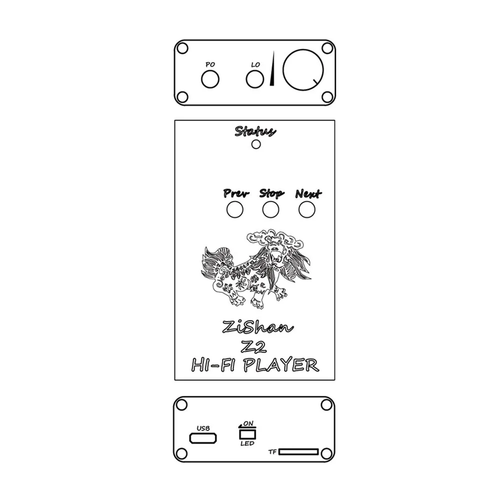 100% Newest DIY MP3 Zishan Z2 Player Lossless