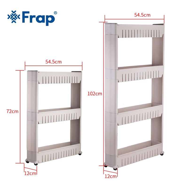 Frap универсальная полка со съемными колесами трещины стеллаж для выставки товаров Ванная комната для хранения стеллаж для хранения мульти-многослойный, для холодильника боковая полка